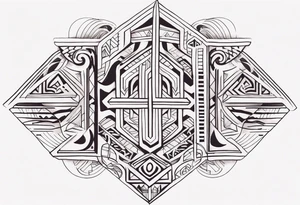 Polynesian geometric neck  tattoo tattoo idea