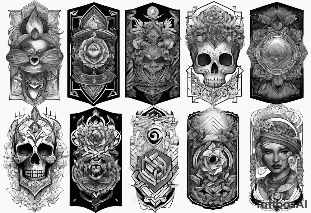 shadows of humanity tattoo idea