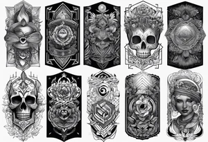 shadows of humanity tattoo idea
