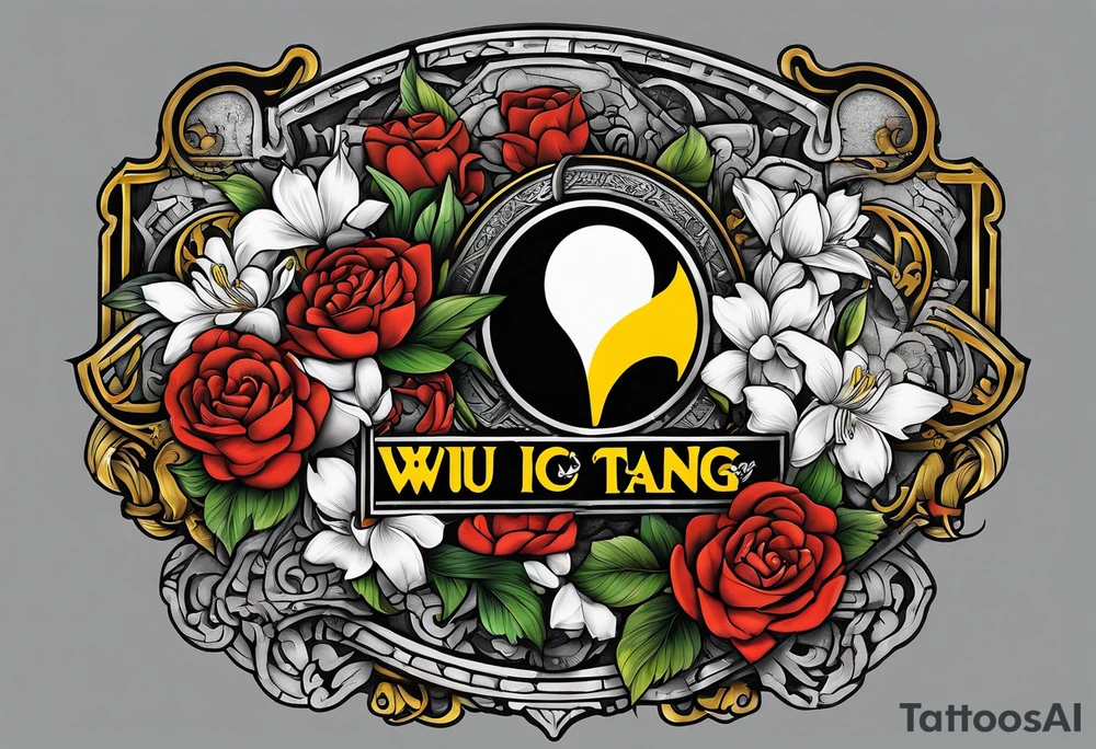 Wu-Tang label but instead of it, saying Wu-Tang  write, down by Law tattoo idea