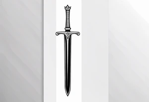 Sword with king piece tattoo idea