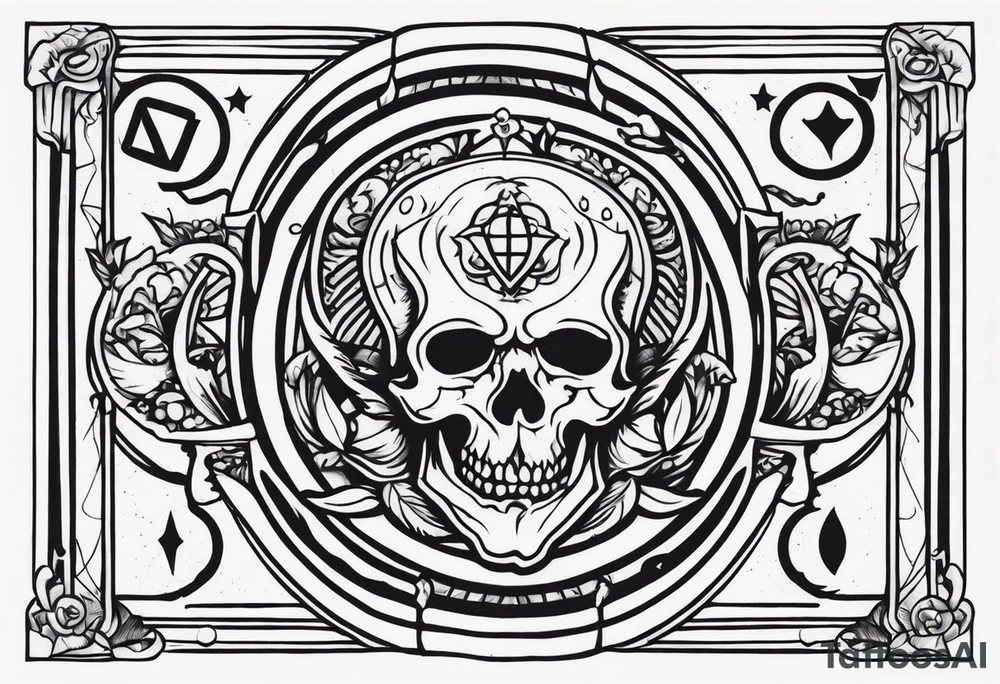 Deadly sin Greed tarot card tattoo idea