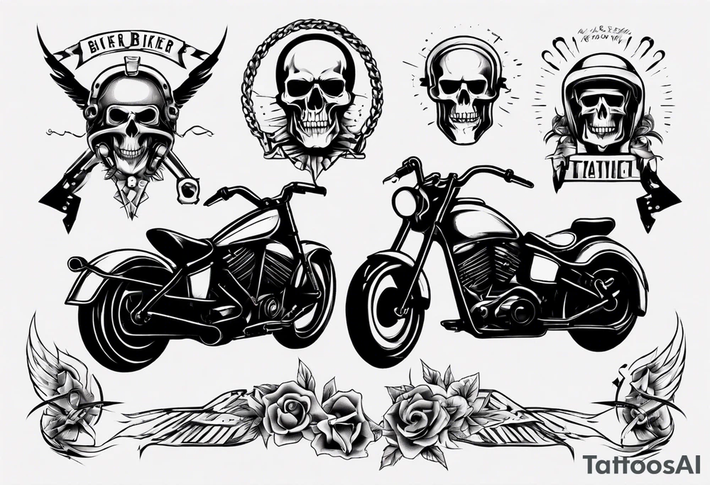 sexy biker tattoo idea