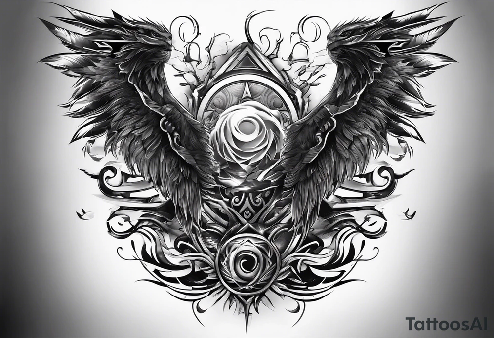 Lightning across the back tattoo idea