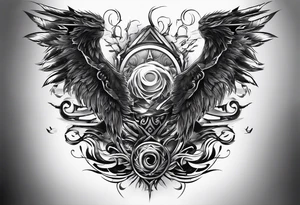 Lightning across the back tattoo idea