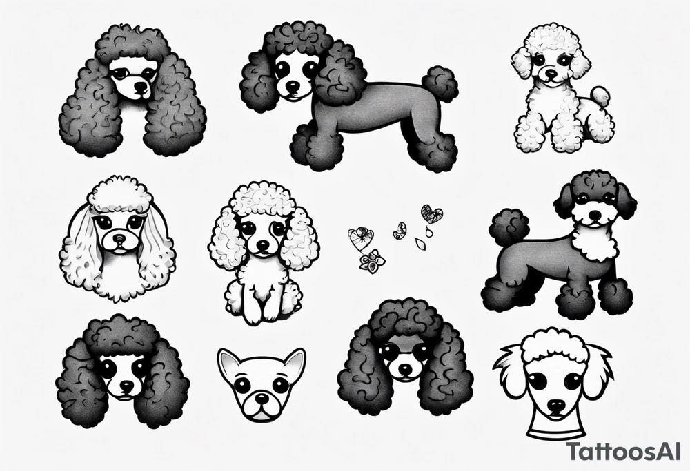 Mini Poodle tattoo idea
