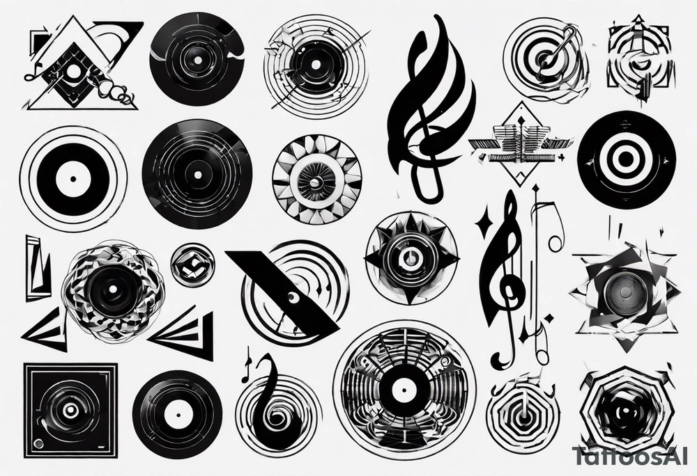 music sound tattoo idea