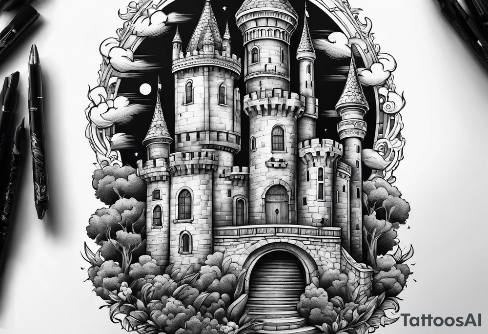 castle tattoo idea