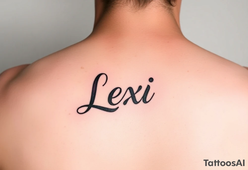 A person hand with the name Lexi under it tattoo idea