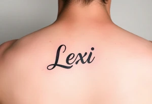 A person hand with the name Lexi under it tattoo idea
