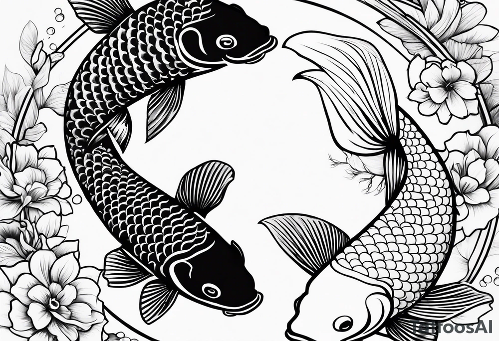 Yen yang Koi tattoo idea