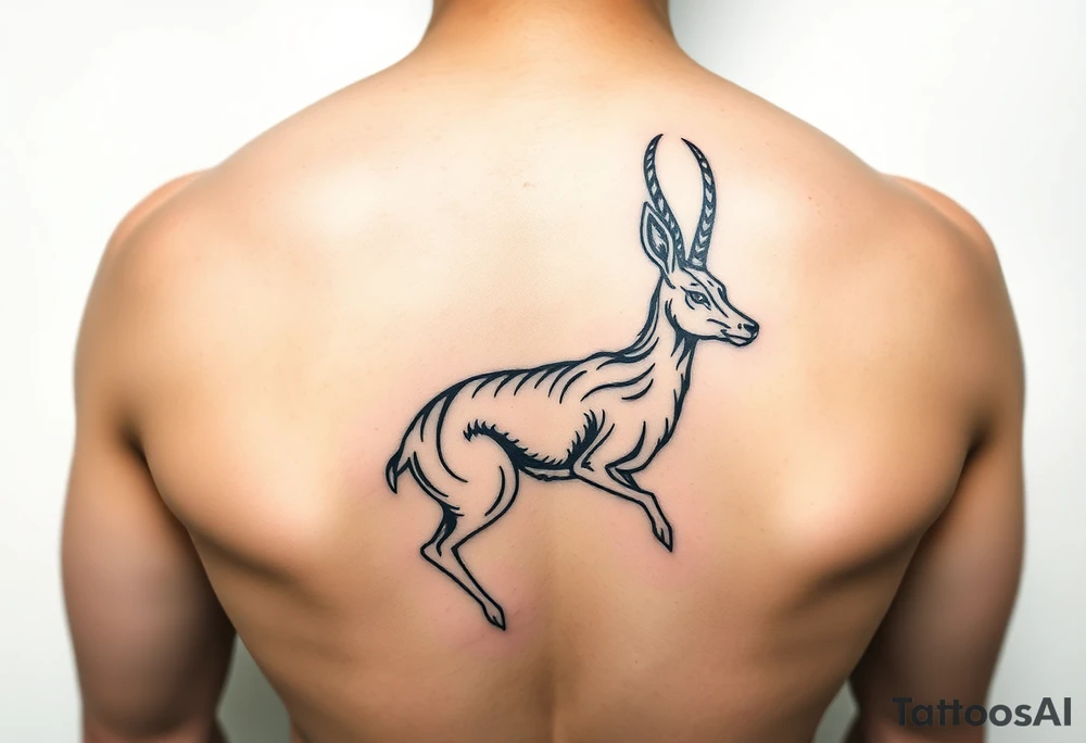 tribal, low detail jackelope tattoo idea