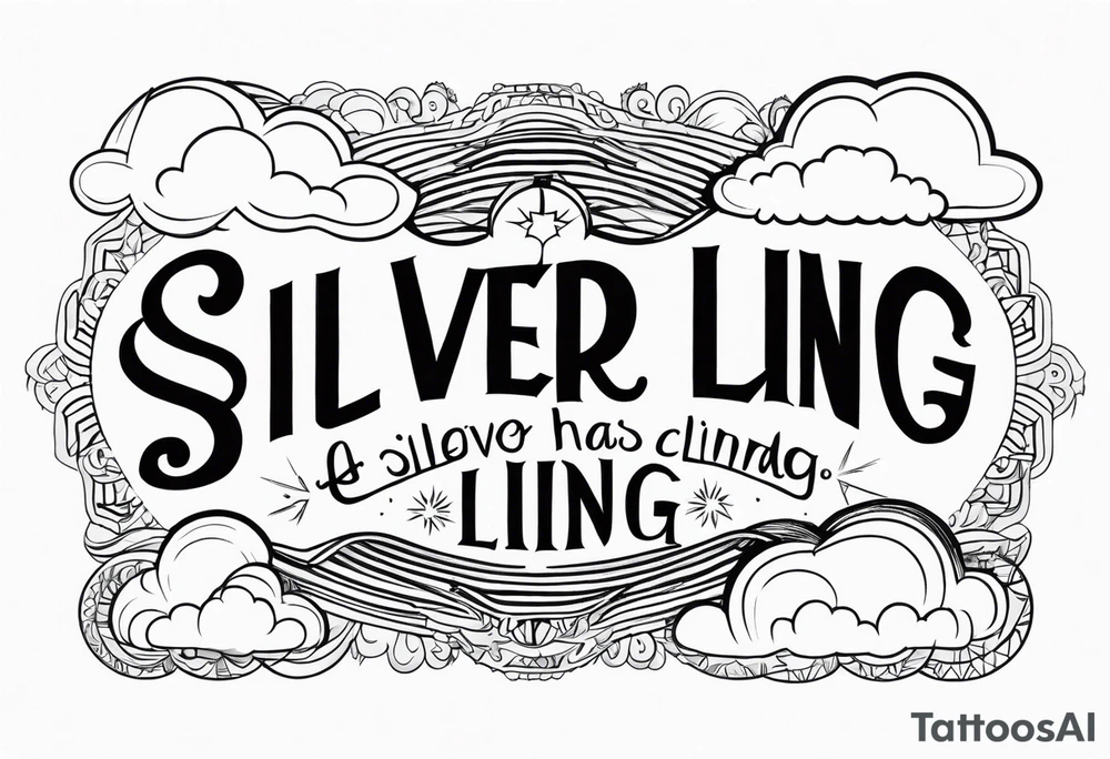 Every cloud has a silver lining tattoo idea