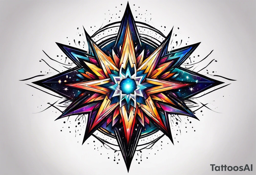 Supernova star tattoo idea