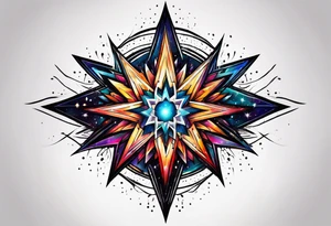 Supernova star tattoo idea