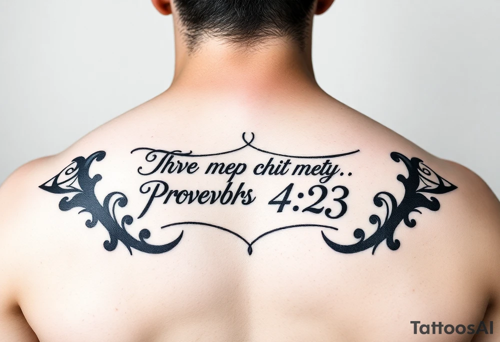 I want a tattoo with the Bible verse proverbs 4:23 tattoo idea I want a tattoo with the Bible verse proverbs 4:23 tattoo idea