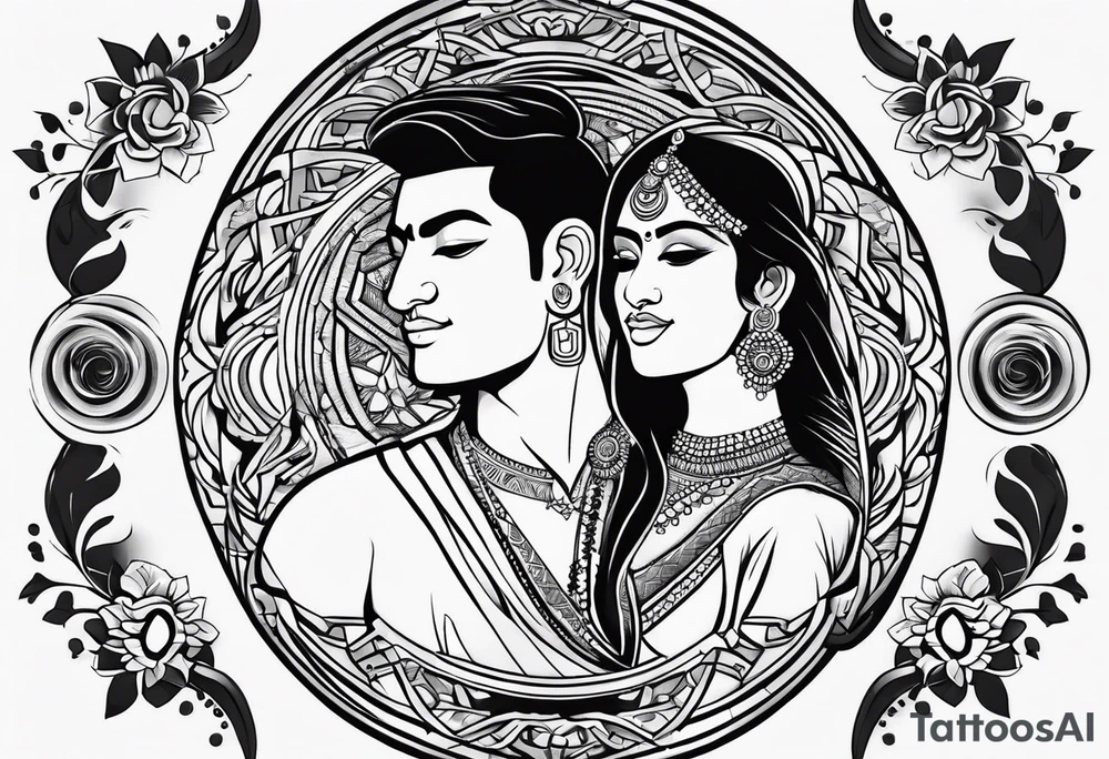 In hart name Deepak & rimpi tattoo idea