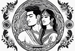 In hart name Deepak & rimpi tattoo idea