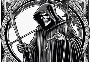 Grim reaper holding a ice tattoo idea
