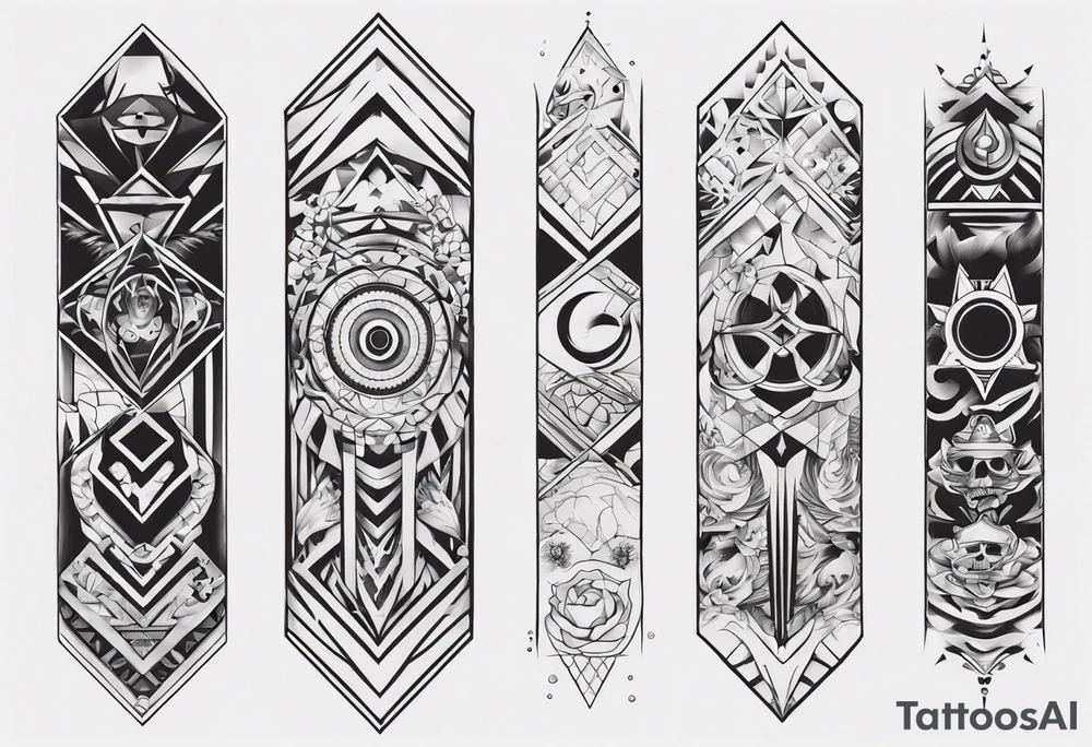 Arm sleeve covering tattoo idea