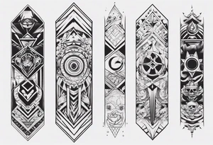 Arm sleeve covering tattoo idea