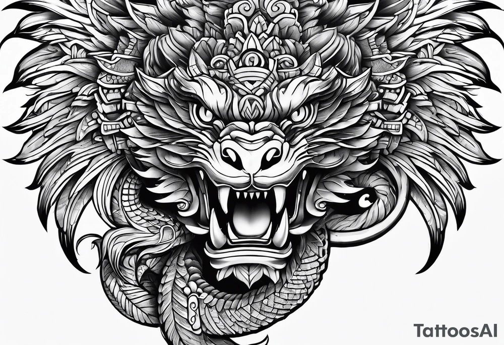 Quetzalcoatl tattoo idea