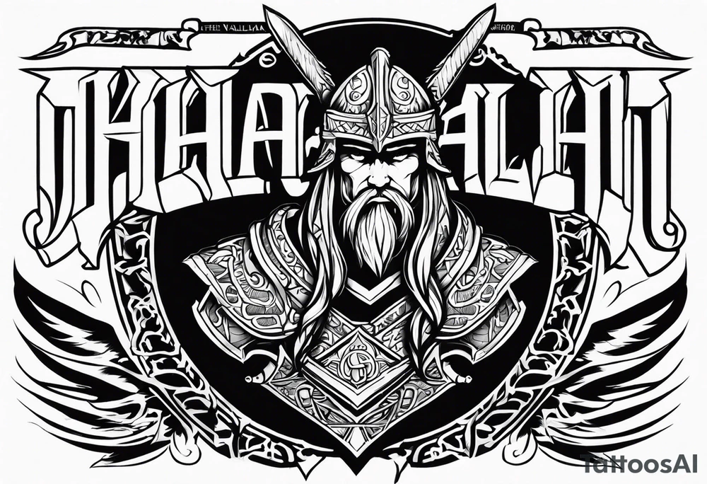 Valhalla  warrior soldier tattoo idea