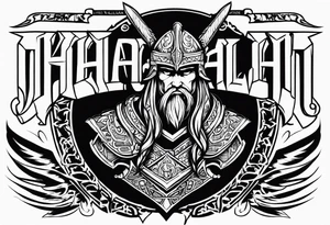 Valhalla  warrior soldier tattoo idea