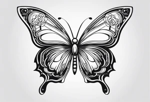 small elegant butterfly tattoo idea