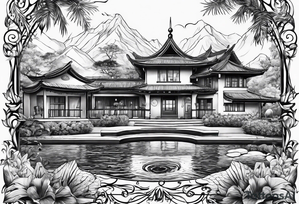 swimming pool tattoo idea