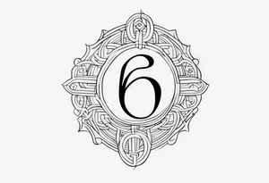 Chinese number 6 tattoo idea