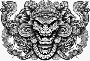 Aztec snake tattoo idea