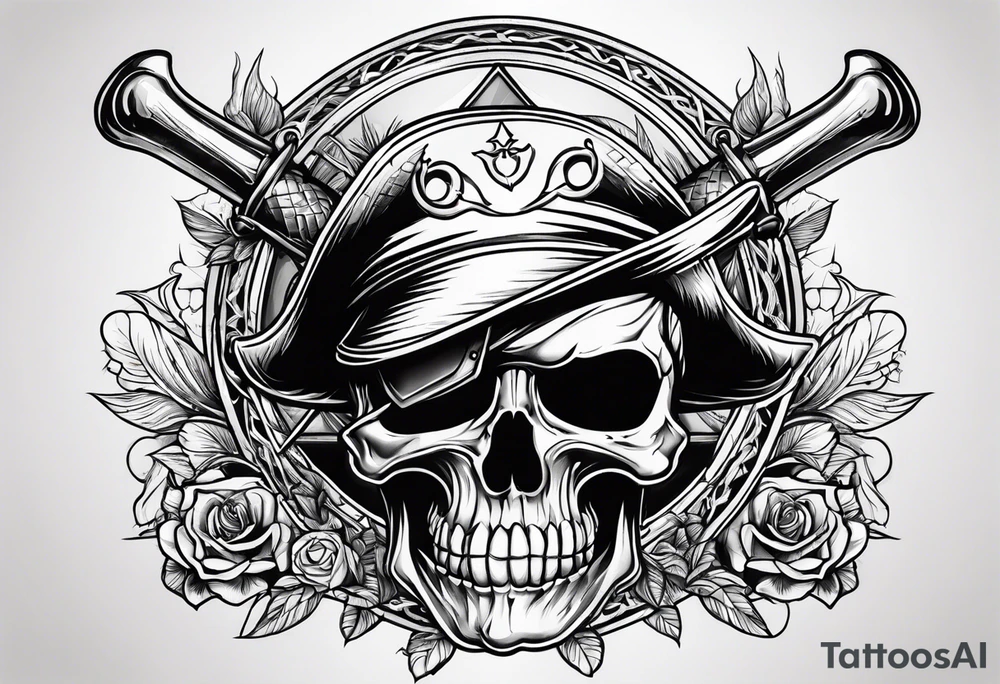 Crâne pirate tattoo idea