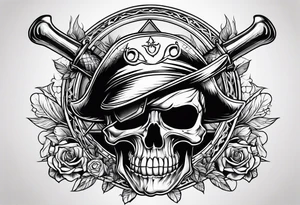 Crâne pirate tattoo idea