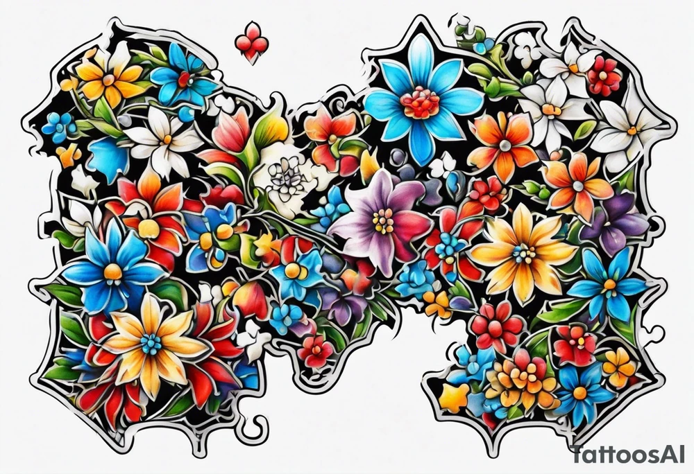Autism puzzle piece tattoo idea