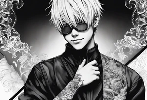 kaneki, tokyo ghoul, sleeve tattoo, tattoo idea