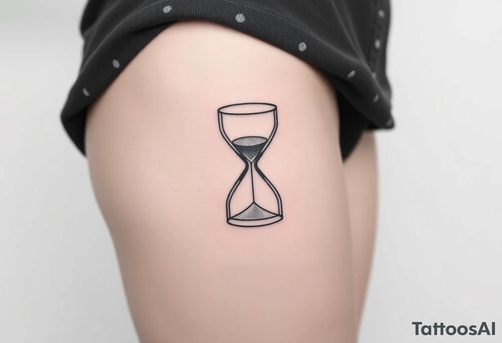 3d hourglass tattoo idea