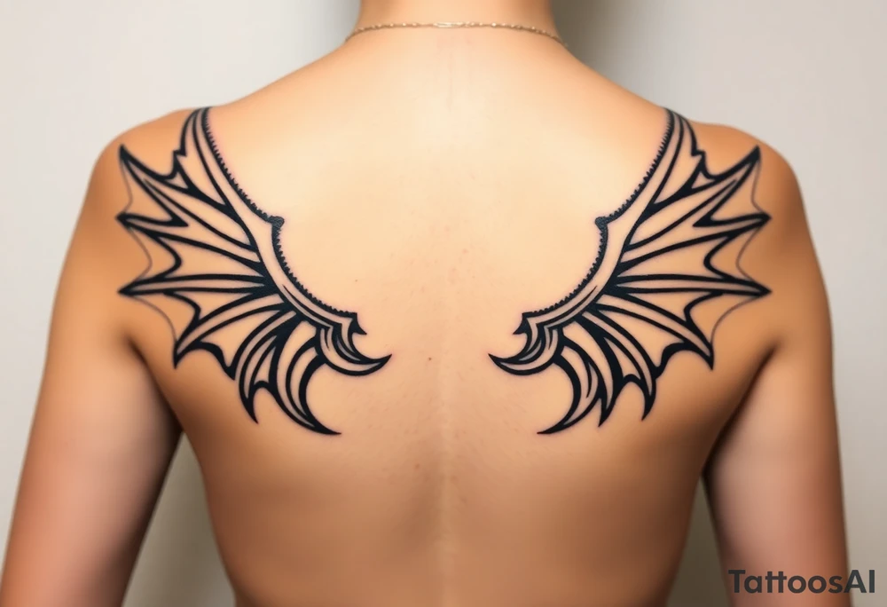Dragon wings tattoo idea