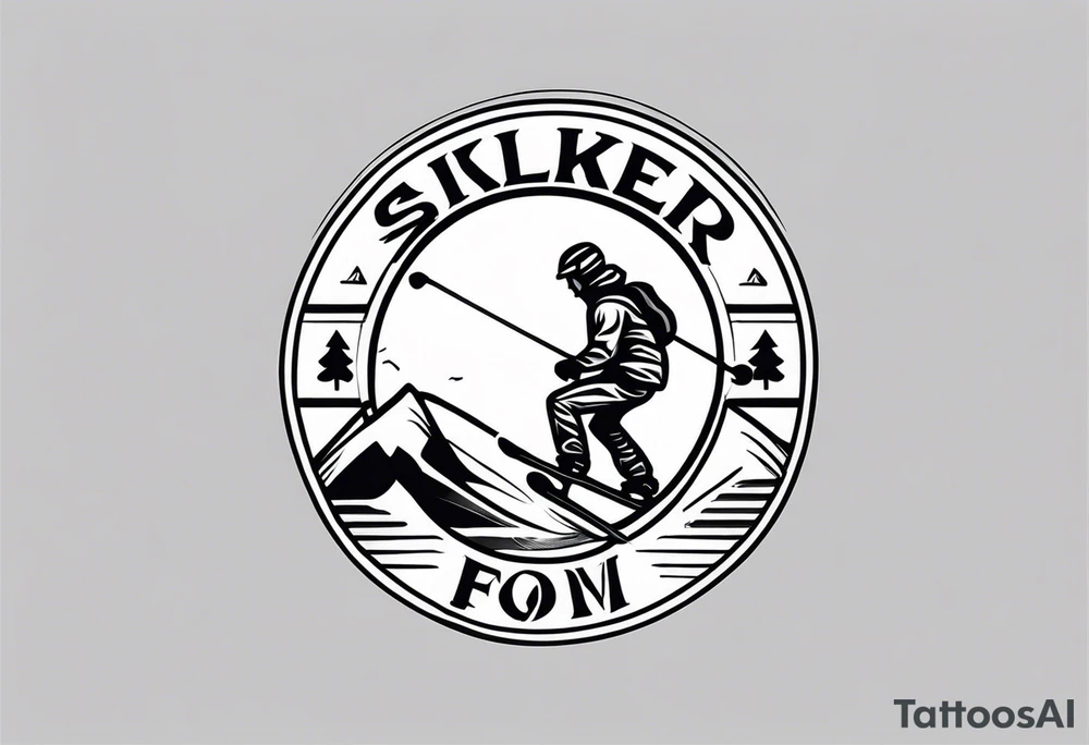 Skier tattoo idea