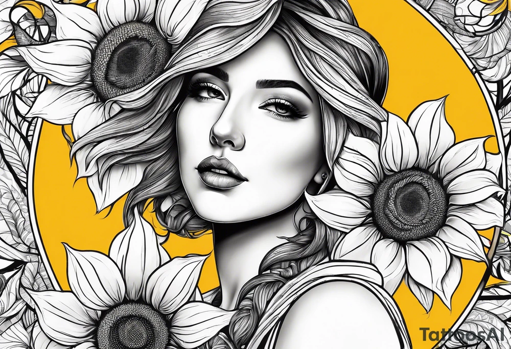 a sunflower tattoo idea
