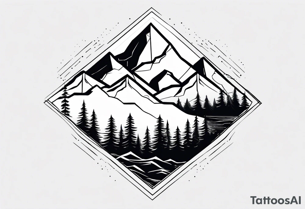Mountainous tattoo idea