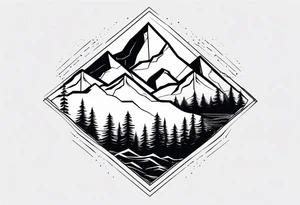 Mountainous tattoo idea
