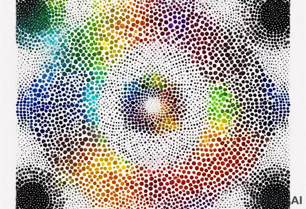 7 stars in rainbow colors tattoo idea