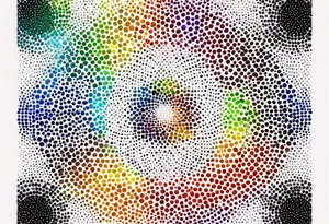 7 stars in rainbow colors tattoo idea