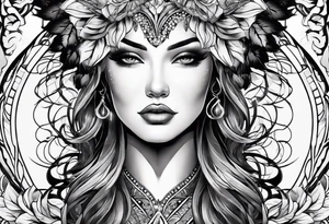 divine feminine sleeve tattoo tattoo idea