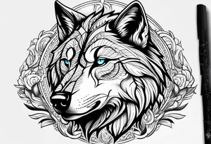 chimera wolf tattoo idea