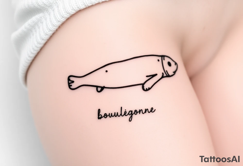 Boulogne, with name underneath tattoo idea