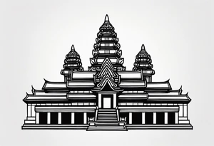 Angkor watt temple tattoo idea