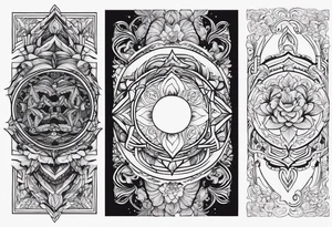 Background sleeve filler tattoo idea | TattoosAI