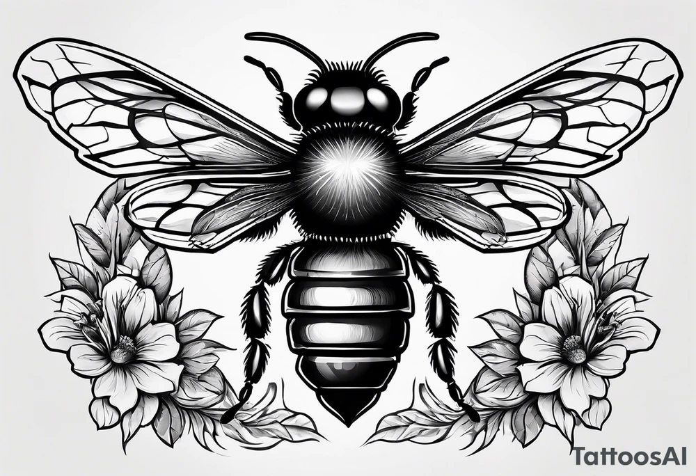 a bee inside of a emblem, like a family blazon
a bit classy and emblematic tattoo idea